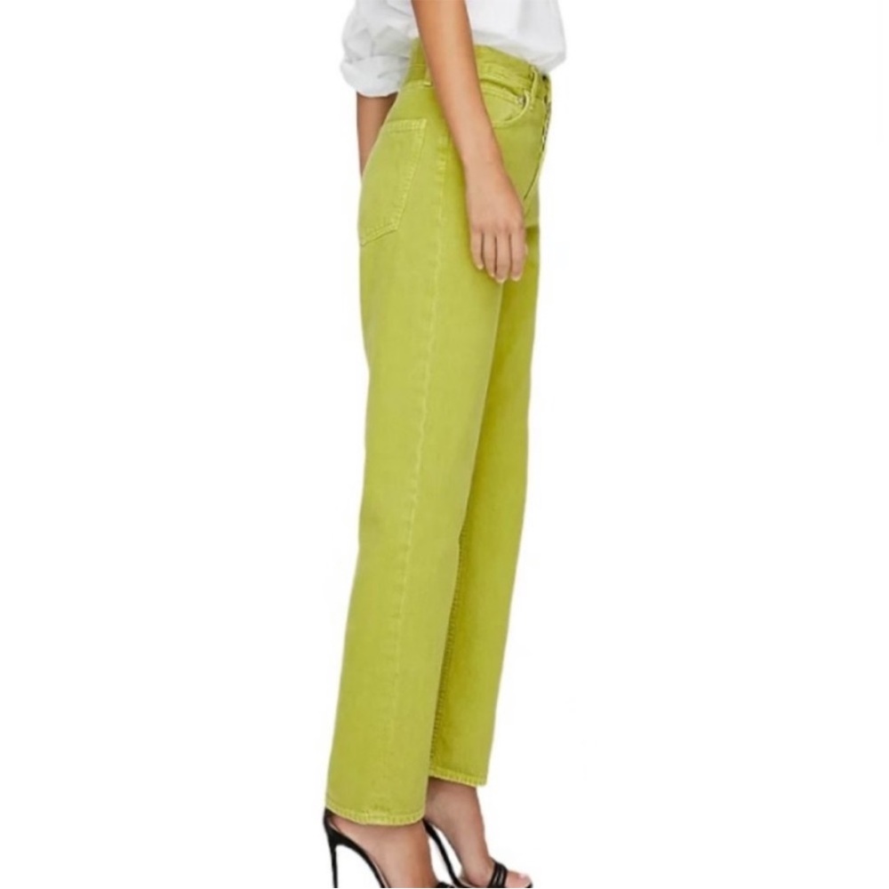Agolde 90s Jeans Matcha Green Loose Fit Button Fly Straight Leg High Rise Sz 28 - Picture 15 of 16